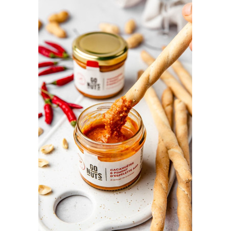 Tartinable Cacahuètes Piment d'Espelette bio 100g | Go Nuts