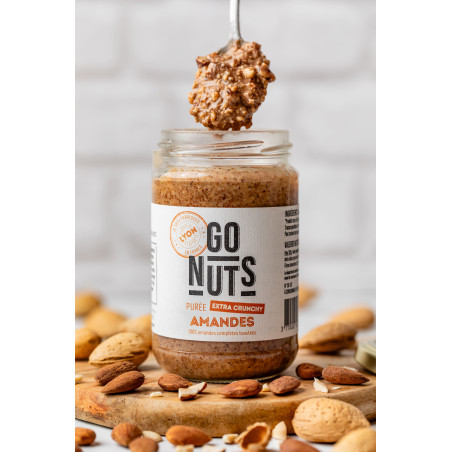 Purée d’Amandes Complètes Bio Extra Crunchy 270g | Go Nuts
