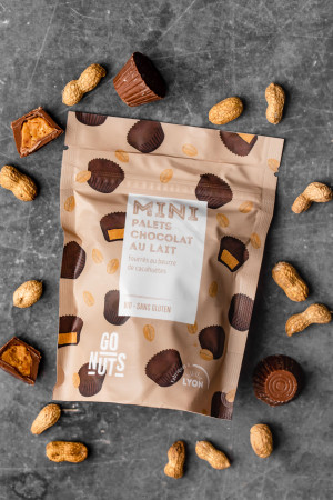 Mini Palets Chocolat au Lait Beurre de Cacahuètes bio 120g | Go Nuts