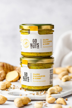 Tartinable Cajou Cacahuètes Curry bio 100g | Go Nuts