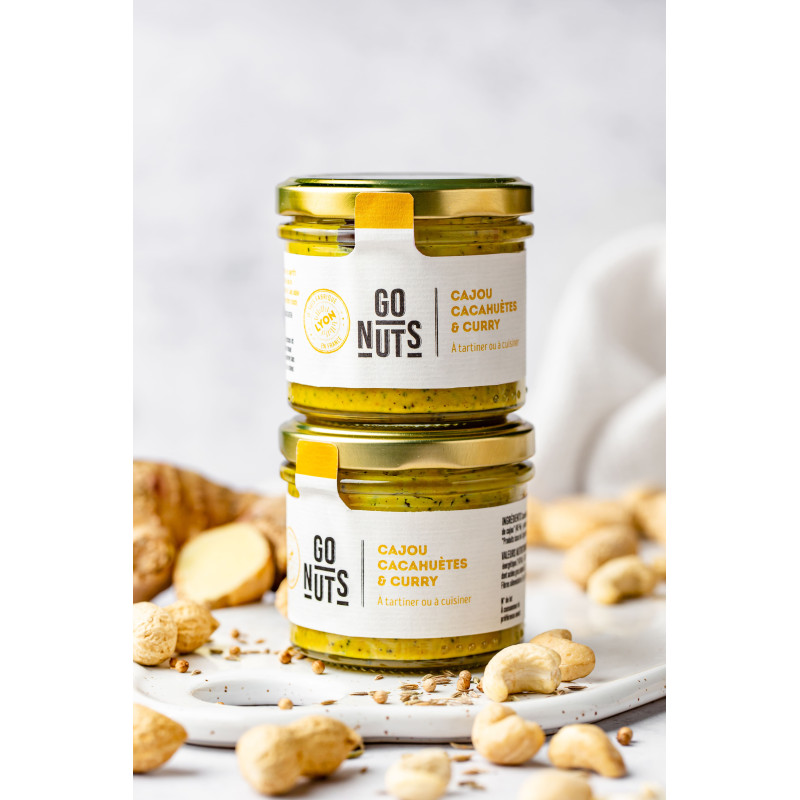 Tartinable Cajou Cacahuètes Curry bio 100g | Go Nuts Tartinable Cajou Cacahuètes Curry bio 100g | Go Nuts