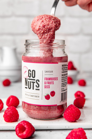 Pâte à Tartiner Framboises et Fruits Secs bio 270g | Go Nuts
