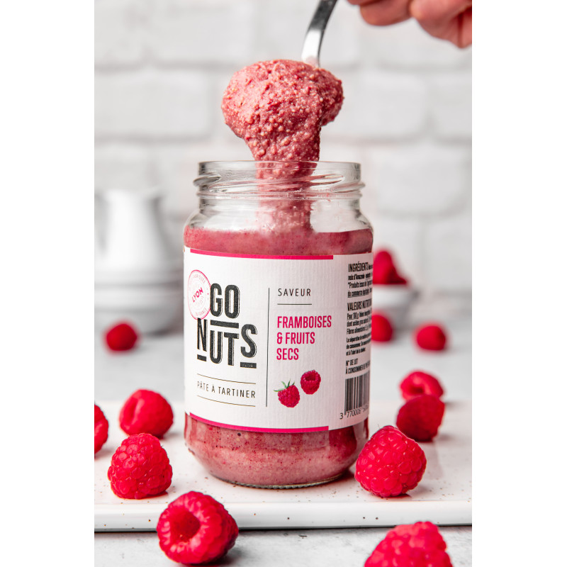 Pâte à Tartiner Framboises et Fruits Secs bio 270g | Go Nuts Pâte à Tartiner Framboises et Fruits Secs bio 270g | Go Nuts