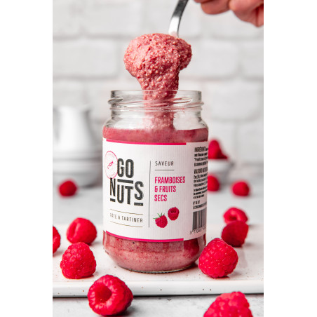 Pâte à Tartiner Framboises et Fruits Secs bio 270g | Go Nuts