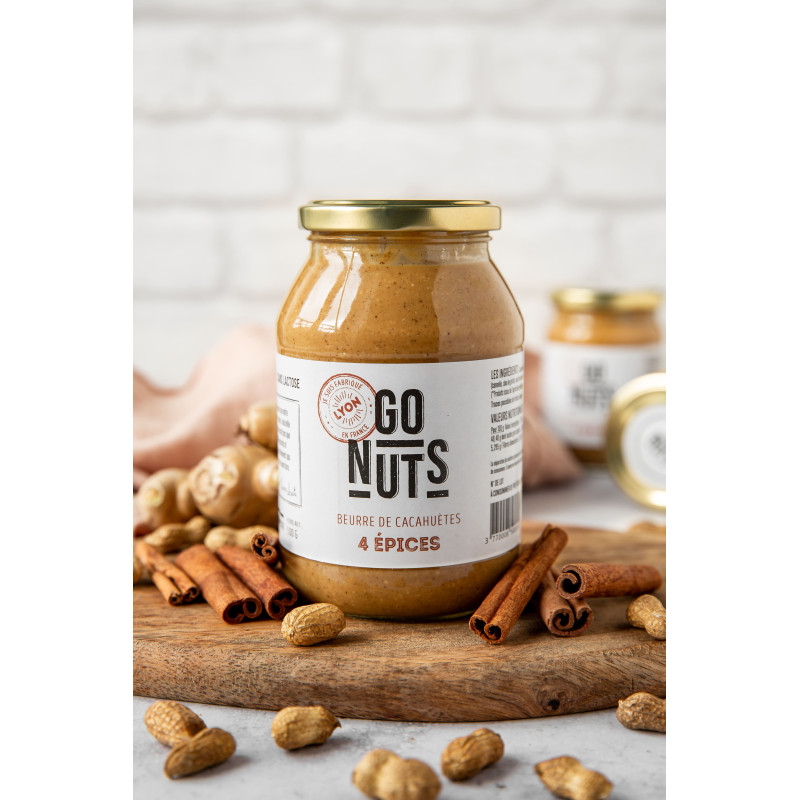 Beurre de cacahuètes 4 épices bio 500g | Go Nuts Beurre de cacahuètes 4 épices bio 500g | Go Nuts