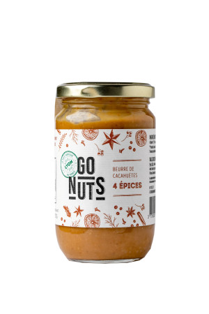 Beurre de cacahuètes 4 épices bio 270g | Go Nuts