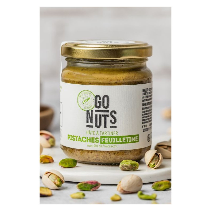 Pâte à tartiner pistaches feuilletine 200g | Go Nuts