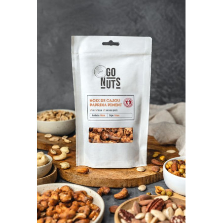 Sachet Noix de cajou paprika piment 125gr | Go Nuts