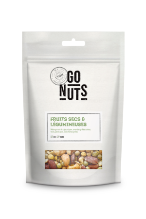 Sachet Fruits secs et légumineuses 125gr | Go Nuts