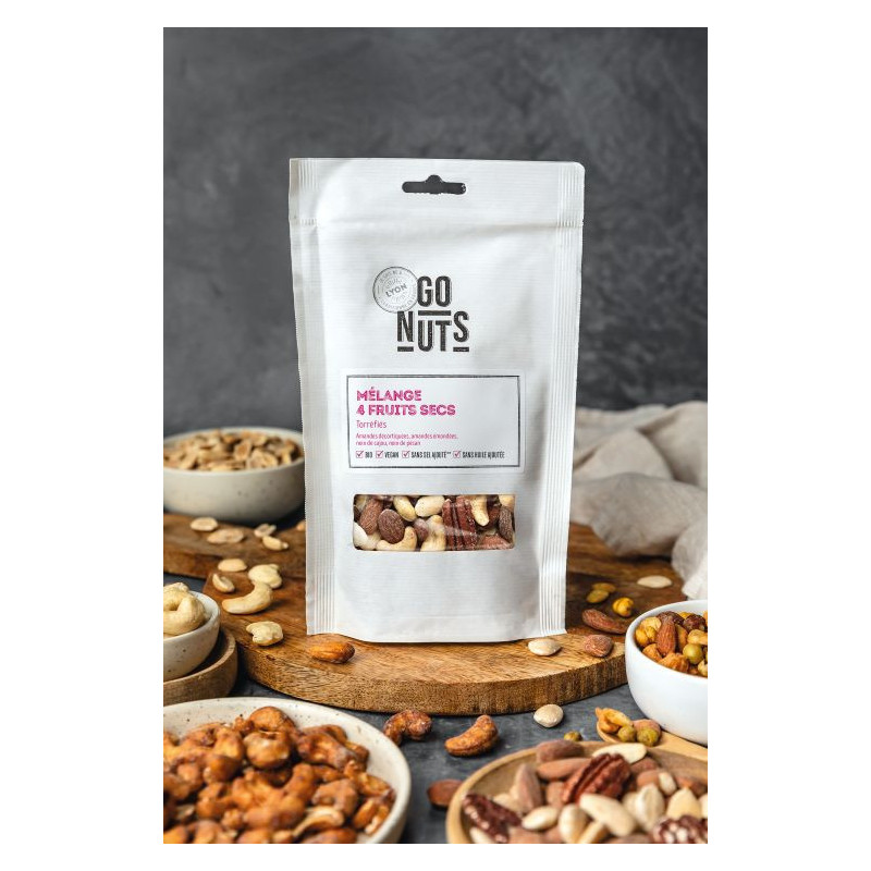 Sachets Mélange 4 fruits secs 125gr | Go Nuts