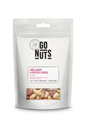 Sachets Mélange 4 fruits secs 125gr | Go Nuts