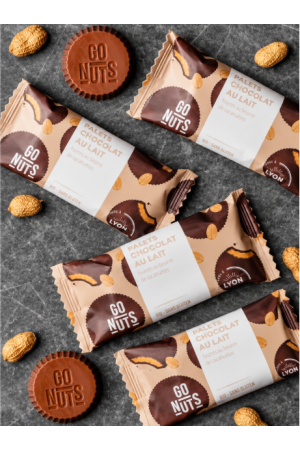 Pack x4 Palets Chocolat Lait & Beurre de Cacahuètes Bio | Go Nuts
