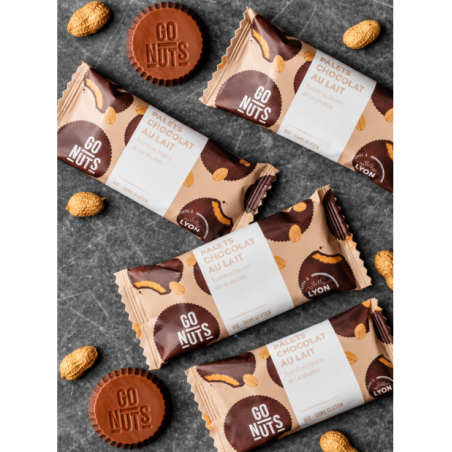Pack x4 Palets Chocolat Lait & Beurre de Cacahuètes Bio | Go Nuts