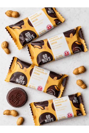 Pack x4 Palets Chocolat Noir & Beurre de Cacahuètes Bio | Go Nuts