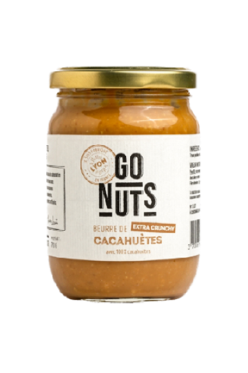 Beurre de cacahuètes extra crunchy bio