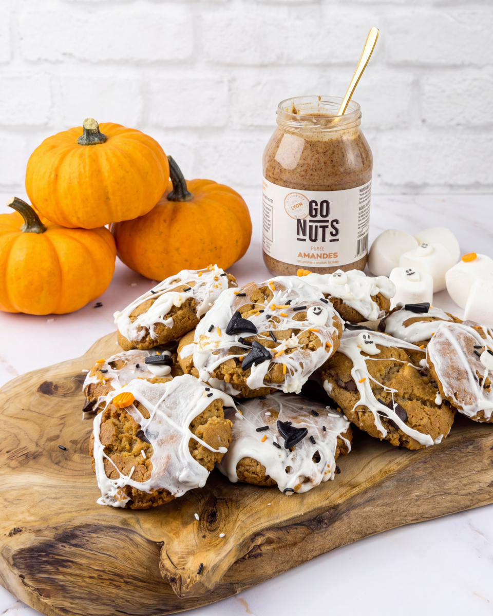 Cookies Halloween à la purée d'amandes extra crunchy Go Nuts