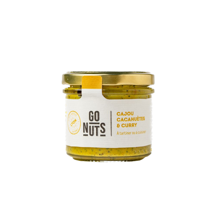 Tartinable cajou cacahuètes curry bio