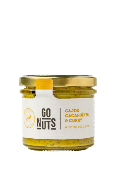 Tartinable cajou cacahuètes curry bio