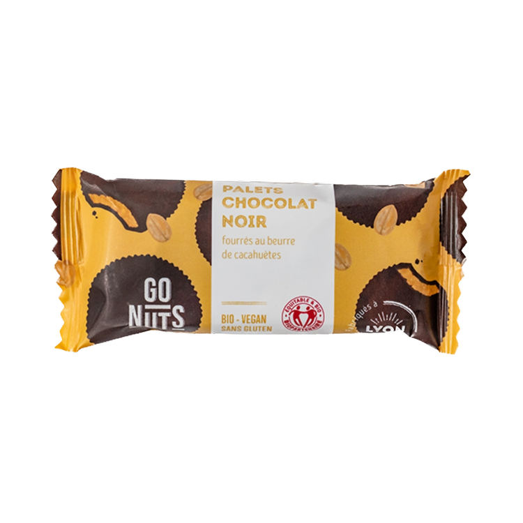 Palets chocolat noir beurre de cacahuètes bio