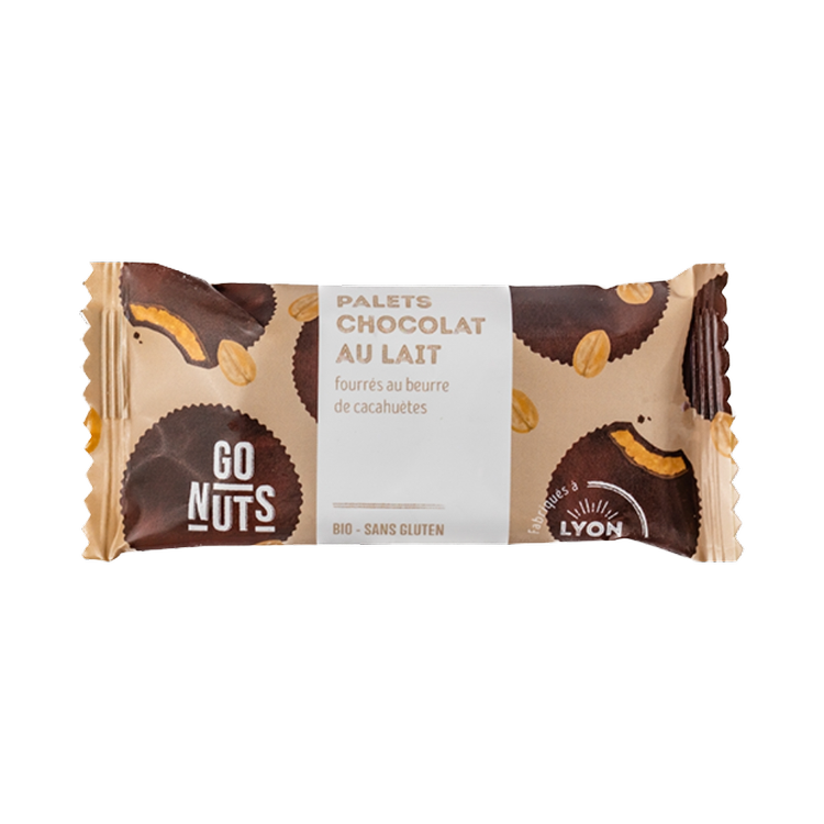 Palets chocolat au lait beurre de cacahuètes bio