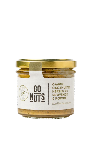 tartinable cajou cacahuètes herbes de Provence & poivre bio