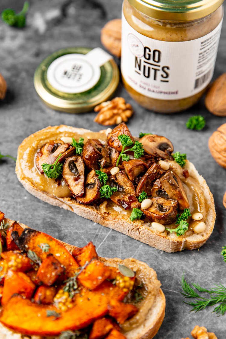 Trio de tartines salées