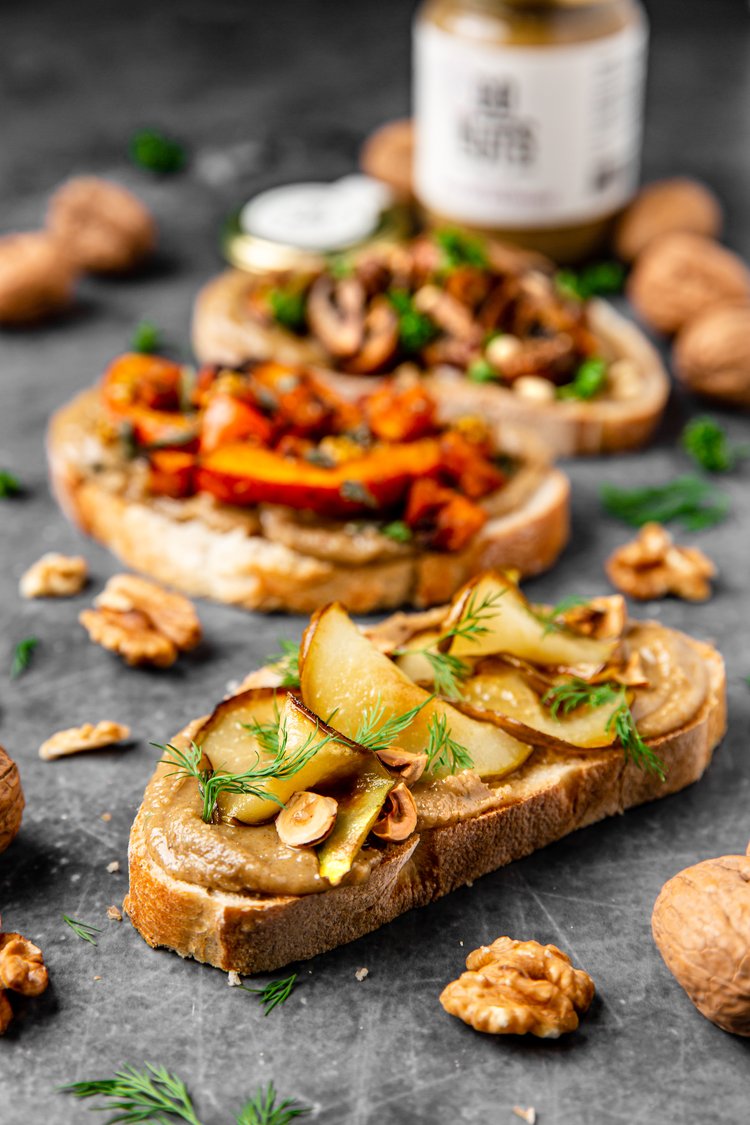 Trio de tartines salées