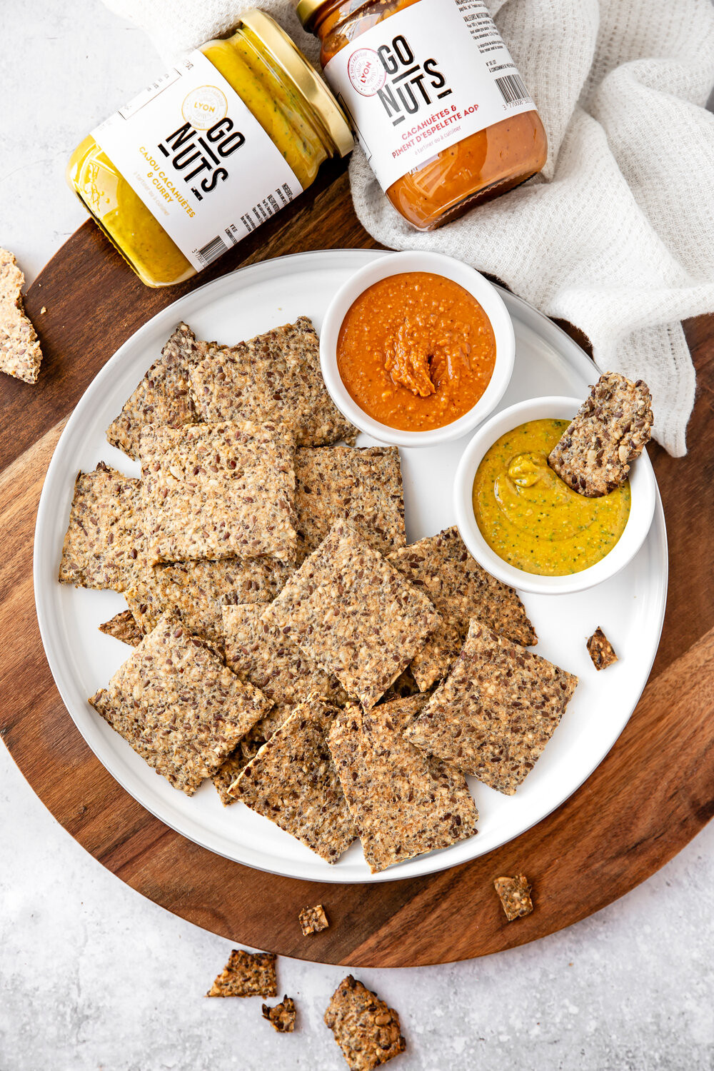 Crackers aux graines croustillants