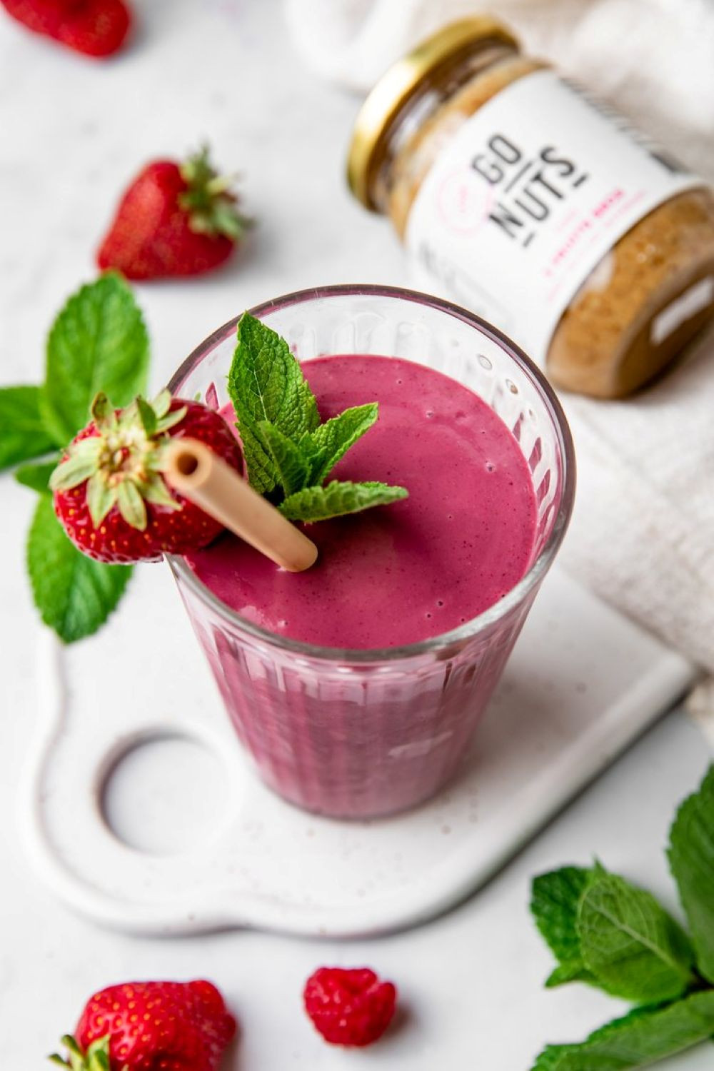Smoothie rouge aux fruits & purée 3 fruits secs